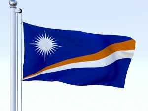 animated marshall islands flag Modello 3D