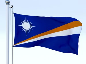 animated marshall islands flag 3D Model