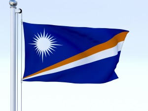 animated marshall islands flag Modello 3D