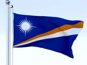 animated marshall islands flag 3D Model
