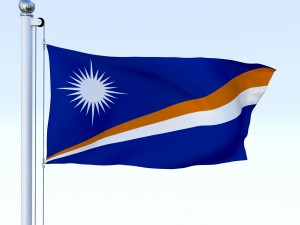 animated marshall islands flag Modello 3D