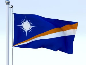 animated marshall islands flag 3D Model