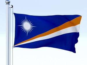 animated marshall islands flag Modello 3D