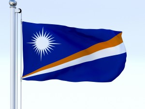 animated marshall islands flag Modello 3D