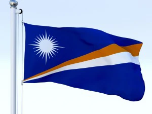 animated marshall islands flag 3D Model