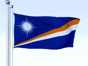 animated marshall islands flag Modello 3D