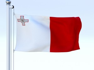 animated malta flag 3D 模型