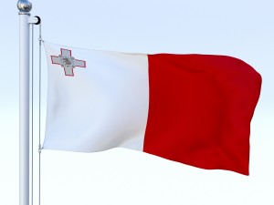 animated malta flag 3D 模型
