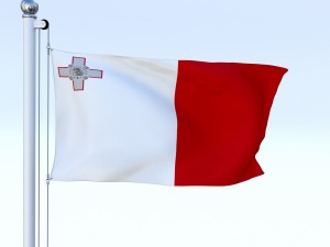 animated malta flag 3D 模型