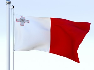 animated malta flag 3D 模型