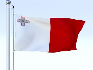 animated malta flag 3D 模型