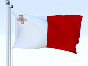 animated malta flag 3D 模型