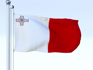 animated malta flag 3D 模型