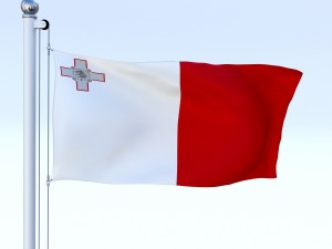 animated malta flag 3D 模型