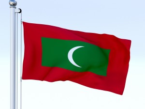 animated maldives flag 3D मॉडल