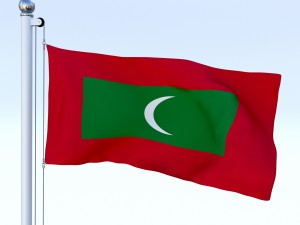 animated maldives flag 3D मॉडल