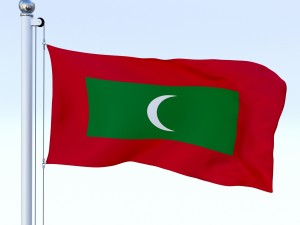 animated maldives flag 3D मॉडल