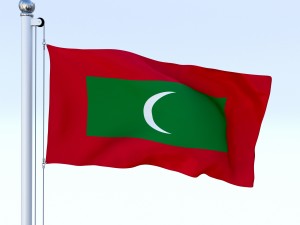 animated maldives flag 3D मॉडल