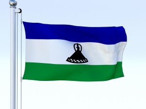 animated lesotho flag 3D 模型