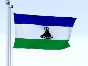 animated lesotho flag 3D 模型