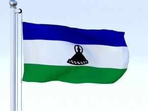 animated lesotho flag 3D 模型