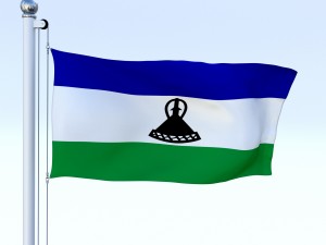 animated lesotho flag 3D 模型