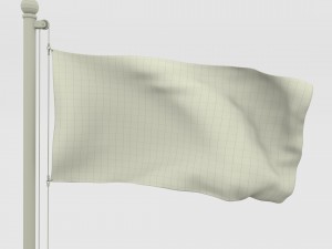 animated kyrgyzstan flag 3D Модель