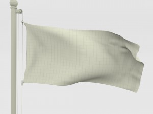 animated kyrgyzstan flag 3D Модель