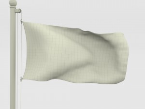 animated kyrgyzstan flag 3D Модель