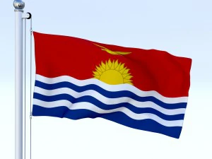 动画基里巴斯国旗 3D 模型