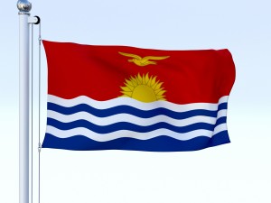 animated kiribati flag 3D Model