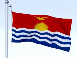 animated kiribati flag 3D Model