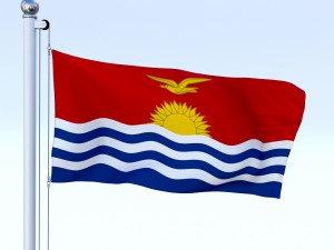 animated kiribati flag 3D Model