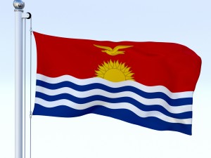 animated kiribati flag 3D Model