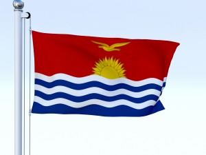 animated kiribati flag 3D Model