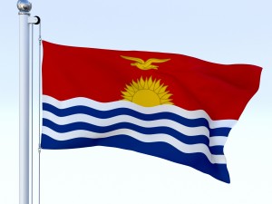 animated kiribati flag 3D Model