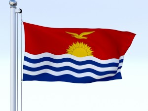 animated kiribati flag 3D Model