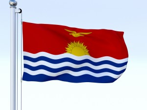 animated kiribati flag 3D Model