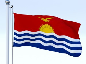 animated kiribati flag 3D Model