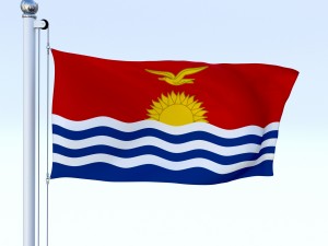 animated kiribati flag 3D Model