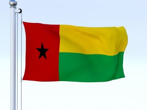 animated guinea-bissau flag 3D Model
