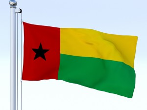 animated guinea-bissau flag 3D Model