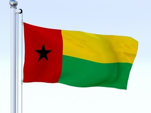 animated guinea-bissau flag 3D Model