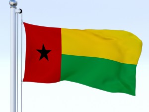 animated guinea-bissau flag 3D Model