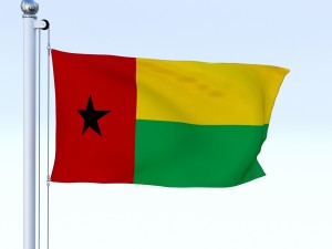 animated guinea-bissau flag 3D Model
