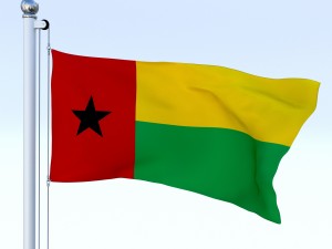 animated guinea-bissau flag 3D Model