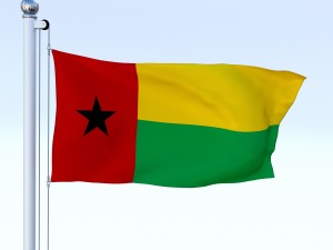 animated guinea-bissau flag 3D Model