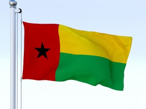 animated guinea-bissau flag 3D Model
