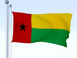 animated guinea-bissau flag 3D Model