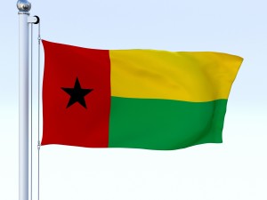 animated guinea-bissau flag 3D Model